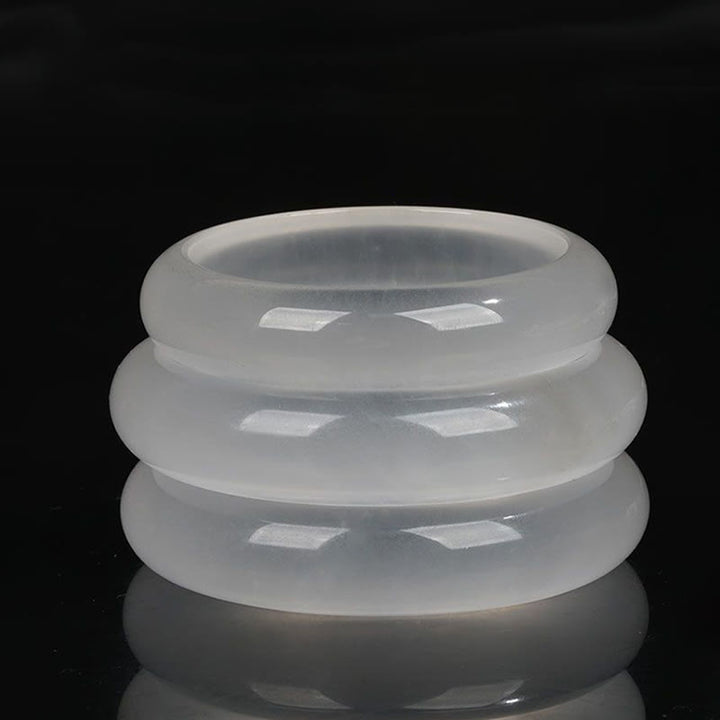 Buddha Stones天然 半透明 ゴールデン シルク 翡翠 富と幸運ブレスレットバングル - image 9