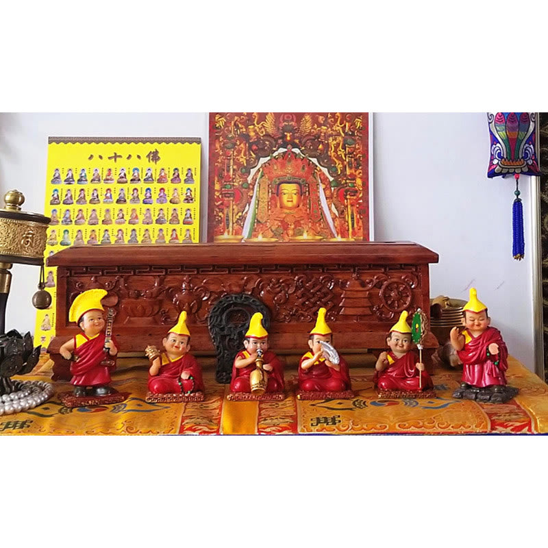 Buddha Stones手描き チベット ラマ像 彫刻 クリエイティブ ホーム オフィス 車 装飾 オーナメント