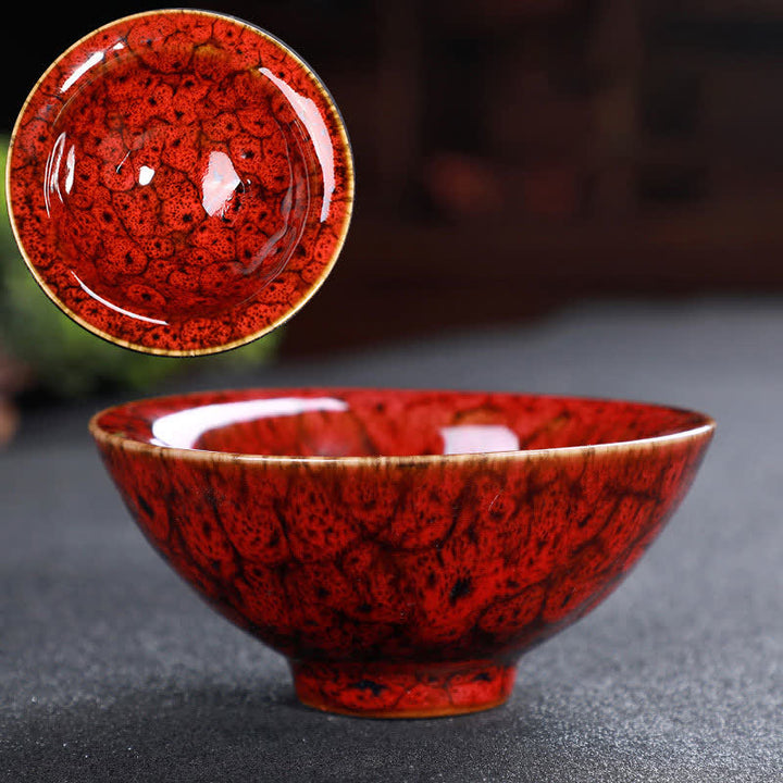 Buddha Stonesカラフル セラミック ティーカップ ホームオフィス ティーカップ - オレンジレッド - image 73