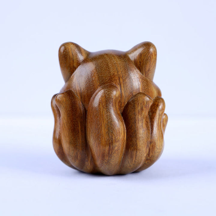 Buddha Stonesミニ九尾狐象牙実白檀緑白檀祝福装飾