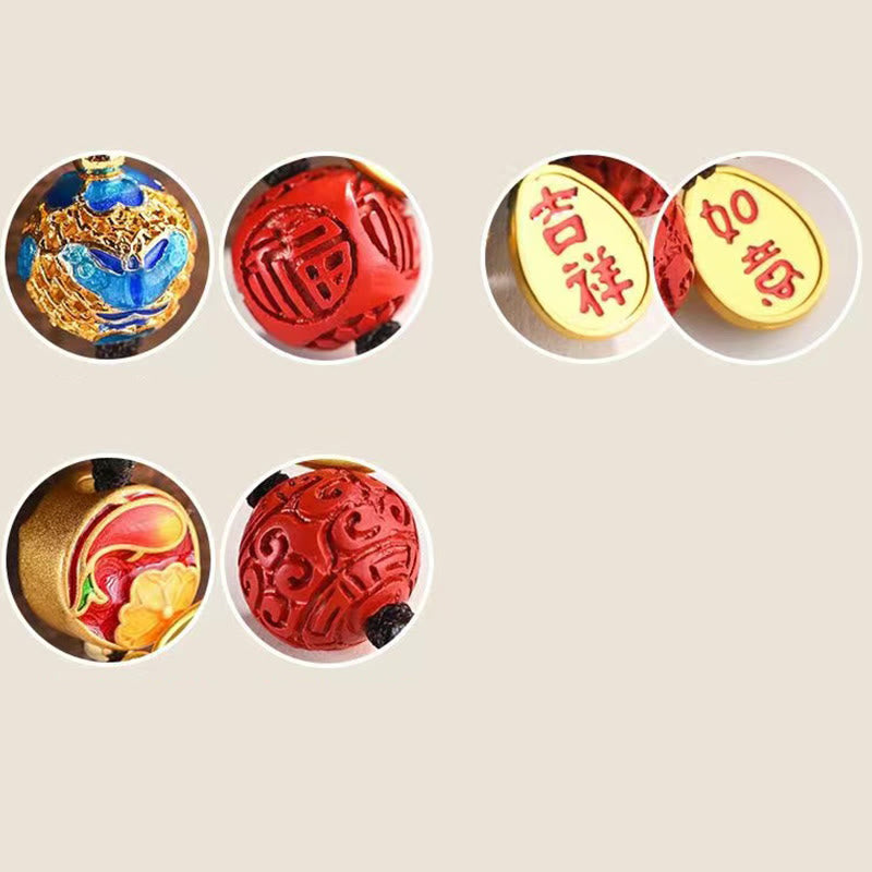 Buddha Stones福文字 祝福 如意 チャーム キーチェーン