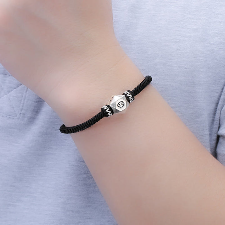 Buddha Stones999スターリングシルバー 12星座守護ハンドメイドストリングブレスレット