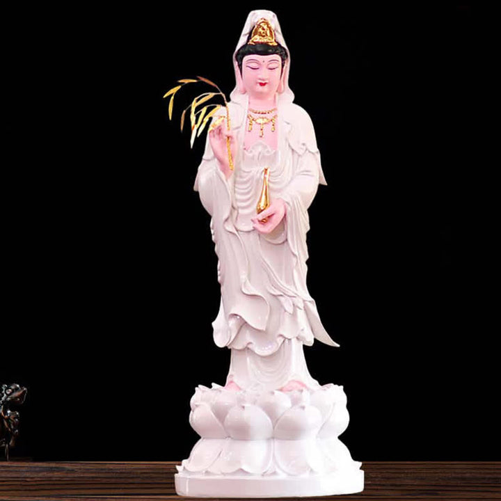 観音菩薩像 ハーモニー樹脂製 室内装飾 - 白 - image 6