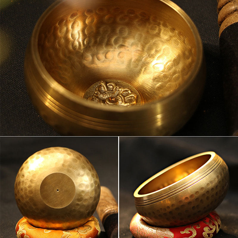 Buddha Stones リラクゼーションとマインドフルネス瞑想のための手作りチベットサウンドボウルシンギングボウルセット - image 8