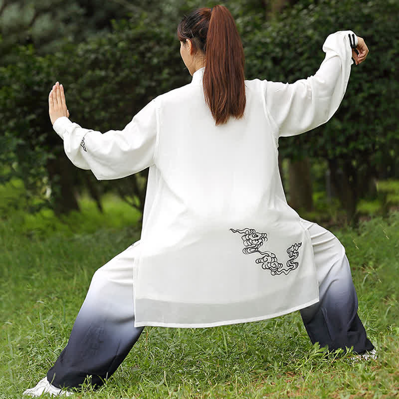 Buddha Stones縁起の良い雲 グラデーション 瞑想 祈り スピリチュアル 禅 太極拳 気功 練習 女性用 服 セット