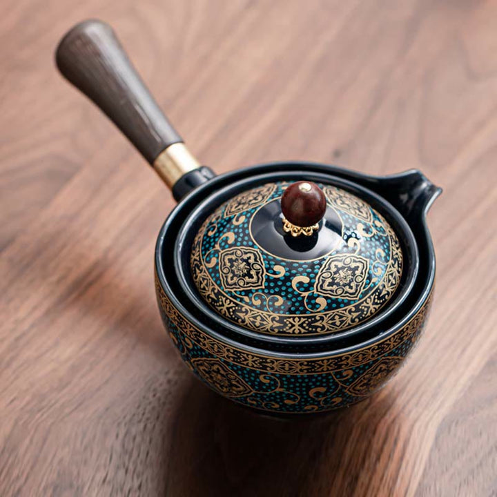Buddha Stones中国功夫茶器デザイン 陶器ティーポット ポータブルギフトバッグ