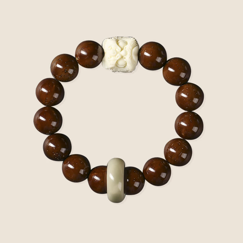 Buddha Stones紫菩提樹の種踊る獅子の知恵のブレスレット