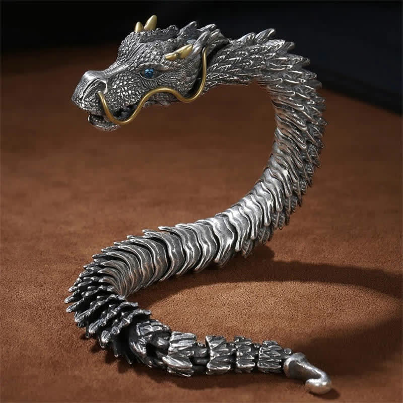Buddha Stones北欧 ドラゴン ハンドメイド お守り 幸運 保護 チェーン ブレスレット