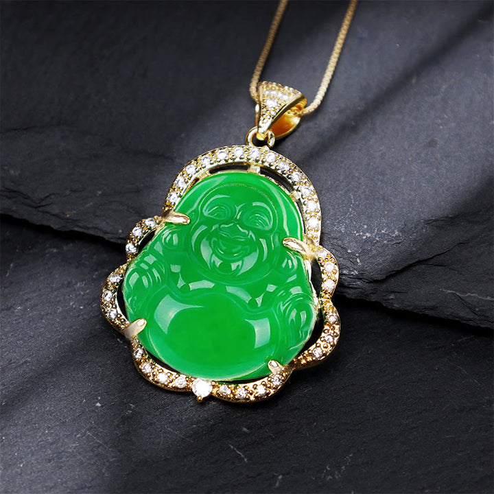Buddha Stones ラッキースマイル仏様ネックレス／幸運お守り - image 3
