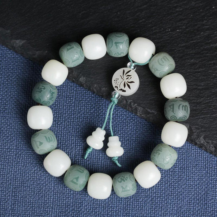 Buddha Stones白菩提六字守護ブレスレット