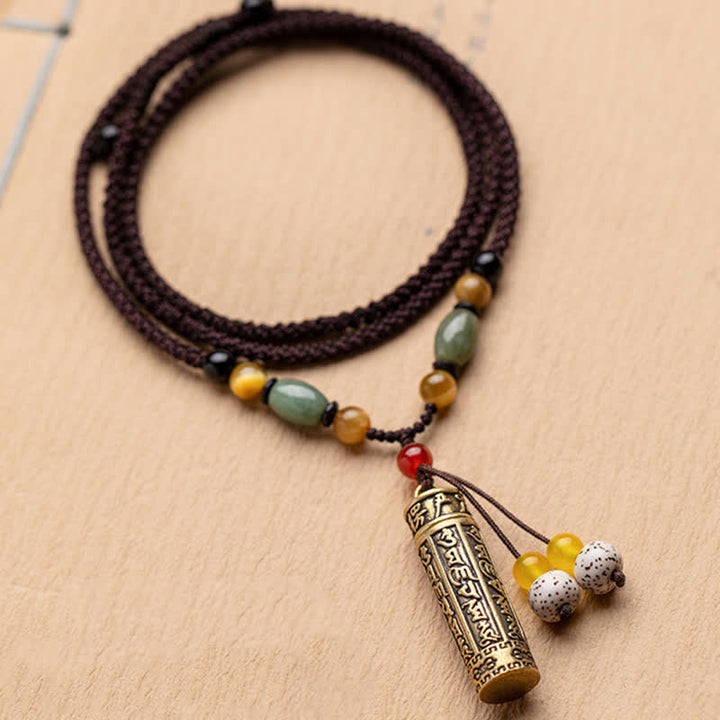 Buddhastoneshop チベットオーム・マニ・パドメ・フムメノウ シュランガマ スートラ保護ネックレス ペンダント - image 15