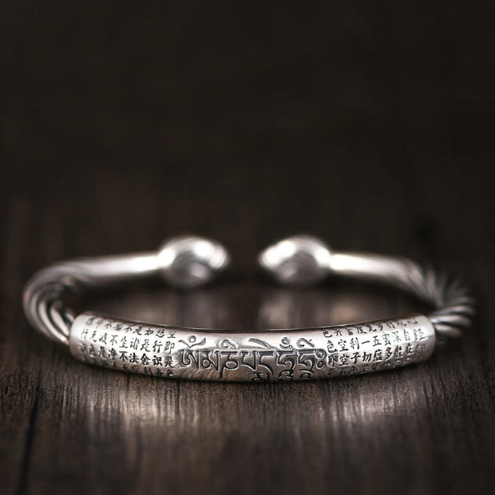 Buddha Stonesチベットオーム・マニ・パドメ・フム般若心経 清浄カフブレスレット - image 6