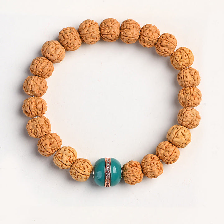 Buddha Stonesチベット ルドラークシャ 菩提樹 富と縁起のブレスレット