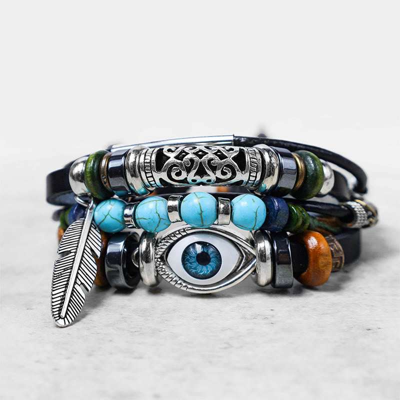 Buddha Stonesチベットターコイズ邪眼浄化ブレスレット