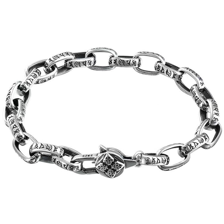 Buddha Stonesオーム・マニ・パドメ・フムダブル・ドルジェ 銅製彫刻入り 知恵のブレスレット