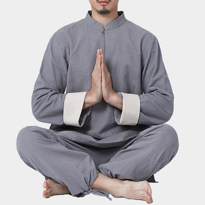 Buddha Stonesスピリチュアル 禅 瞑想 ヨガ 祈り 練習 コットン リネン 衣類 メンズ セット