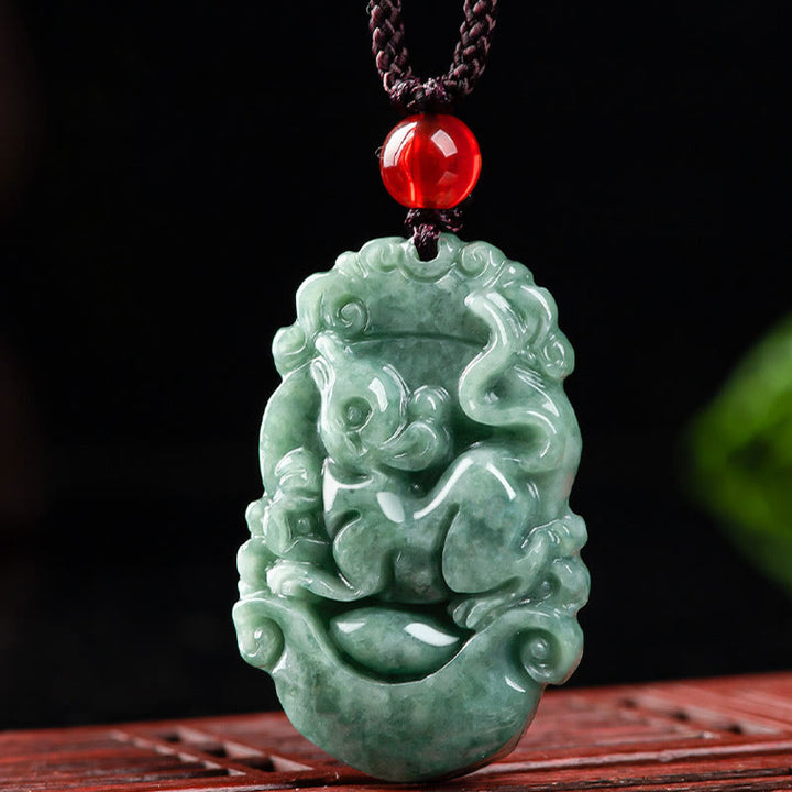 Buddha Stones天然翡翠12星座繁栄ネックレスペンダント - image 11