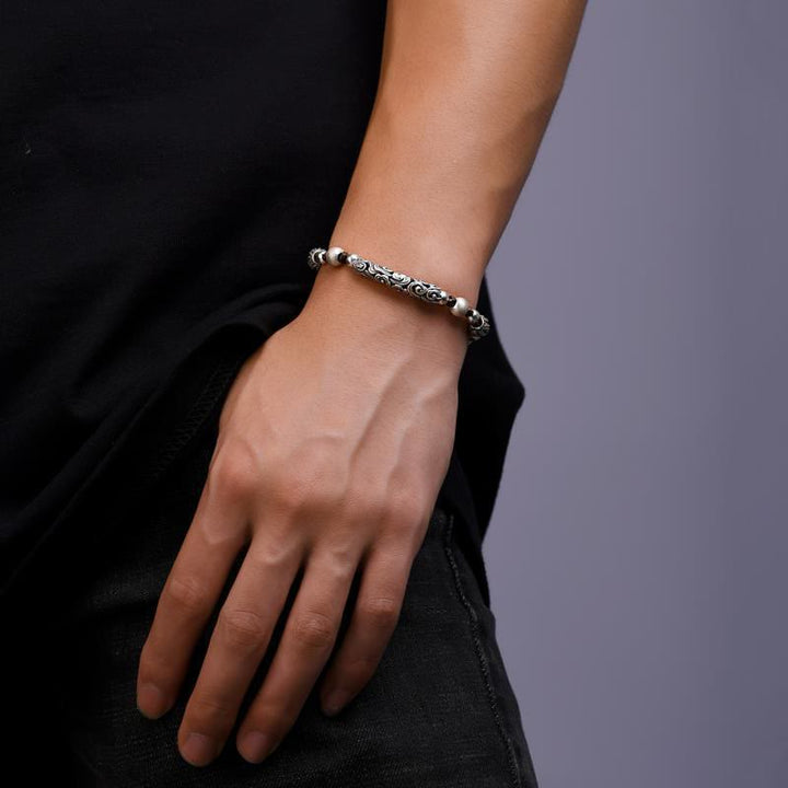 Buddha Stonesチベット ハンドメイド 銅製 999 スターリングシルバー 縁起の良い雲 富の紐ブレスレット