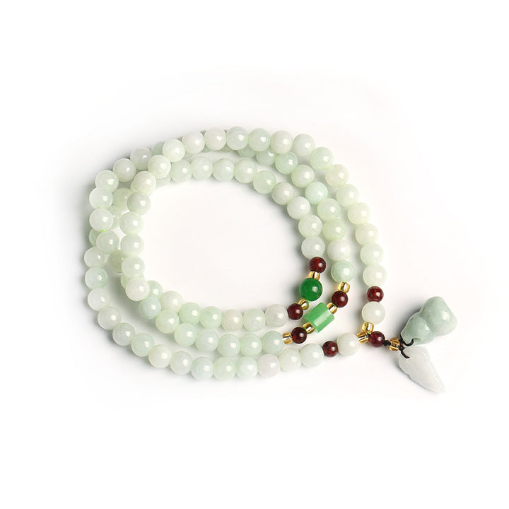 Buddha Stones天然翡翠PiXiu仏陀 豊穣のブレスレット