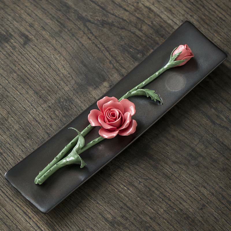 Buddha Stones蓮 牡丹 バラの花 陶器 スピリチュアル 香炉