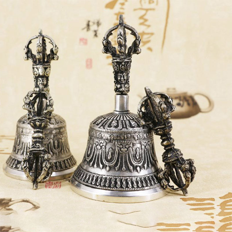 Buddha Stonesチベット瞑想ベルと金剛杵ドルジェ銅製装飾セット - image 23