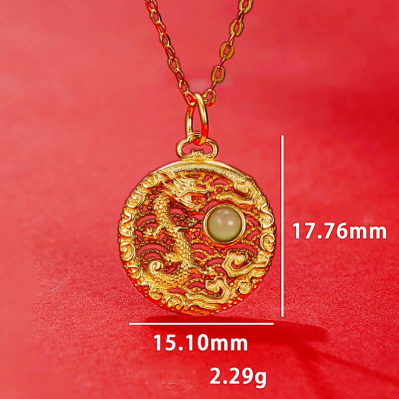 Buddha Stones925 スターリングシルバー 龍年 縁起の良い雲 和田翡翠象嵌 幸運のネックレスペンダント