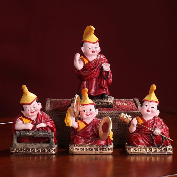 Buddha Stones手描き チベット ラマ像 彫刻 クリエイティブ ホーム オフィス 車 装飾 オーナメント