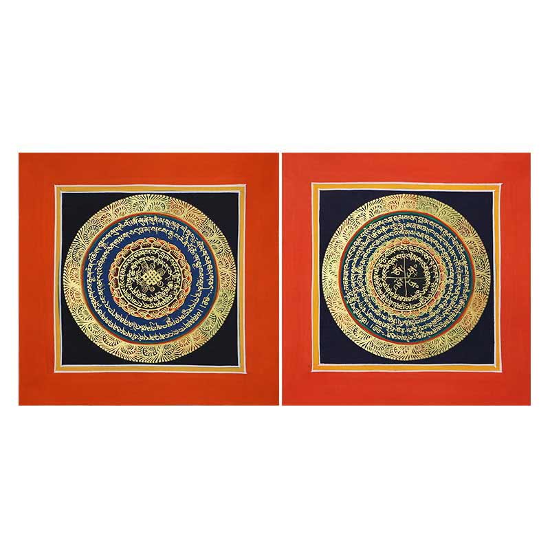 Buddha Stonesチベット 手作り タンカ 絵画 スピリチュアルな祝福 ブラインドボックス ランダムカラーパターン