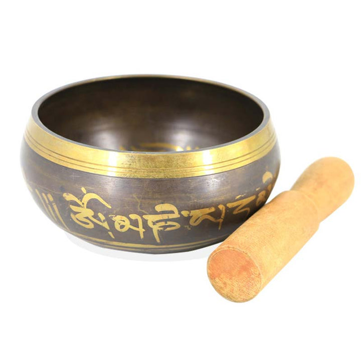 Buddha Stones チベット瞑想ボウル（癒しとマインドフルネス用）オーム・マニ・パドメ・フム・シンギングボウル - image 5