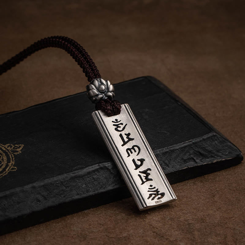 Buddha Stones999スターリングシルバーオーム・マニ・パドメ・フム彫刻入り 蓮の知恵ネックレスペンダント - image 14