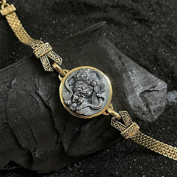 Buddha Stonesチベット 925 スターリングシルバー ザキラム 富の女神 祝福 保護ブレスレット