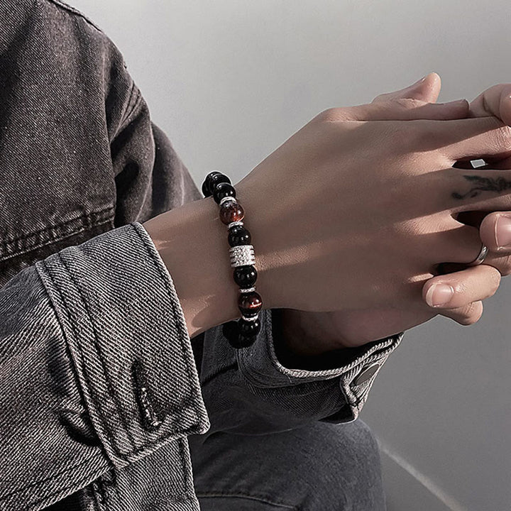 Buddha Stones天然黒曜石 タイガーアイ 強さと充実感のブレスレット - image 13