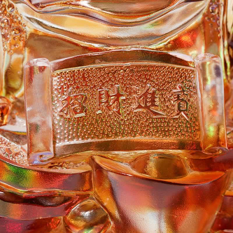 風水カエル手作りLiuliクリスタルアートピース富ホームオフィス装飾