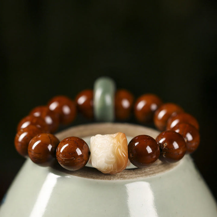 Buddha Stones紫菩提樹の種踊る獅子の知恵のブレスレット