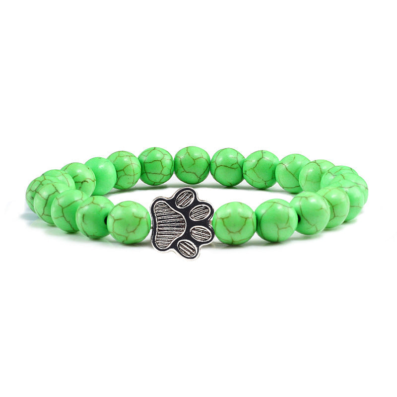 Buddha Stones 「犬を救おう」ストーンブレスレット - グリーンビーズ - image 14