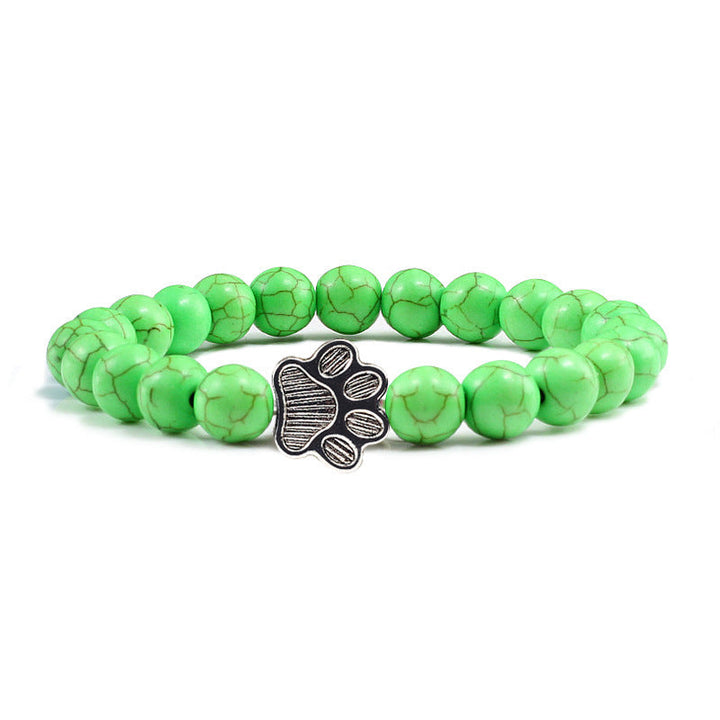 Buddha Stones 「犬を救おう」ストーンブレスレット - グリーンビーズ - image 14