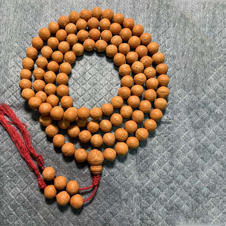 Buddha Stones108 個入りMalaネパール 菩提樹 幸運 富 タッセルブレスレット