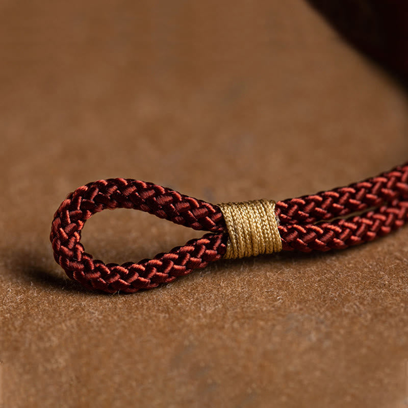 Buddha Stones925 スターリングシルバー ハンドメイド十二支誕生仏シアン 菩提樹 種子保護 編み込み赤紐ブレスレット - image 4