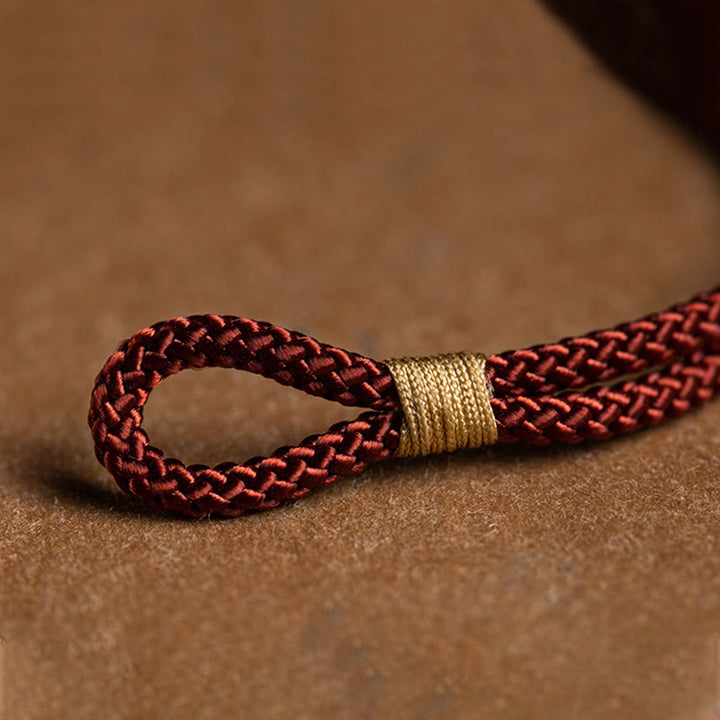 Buddha Stones925 スターリングシルバー ハンドメイド十二支誕生仏シアン 菩提樹 種子保護 編み込み赤紐ブレスレット - image 4