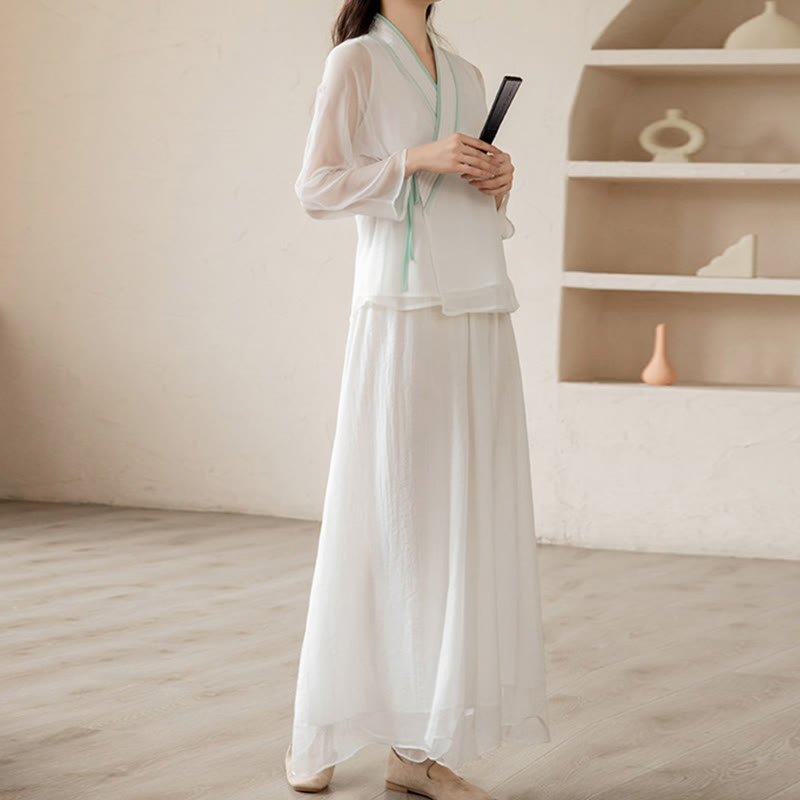 Buddha Stonesレトロ 祈り 禅 スピリチュアル 瞑想 練習 シフォン 服 レディース セット