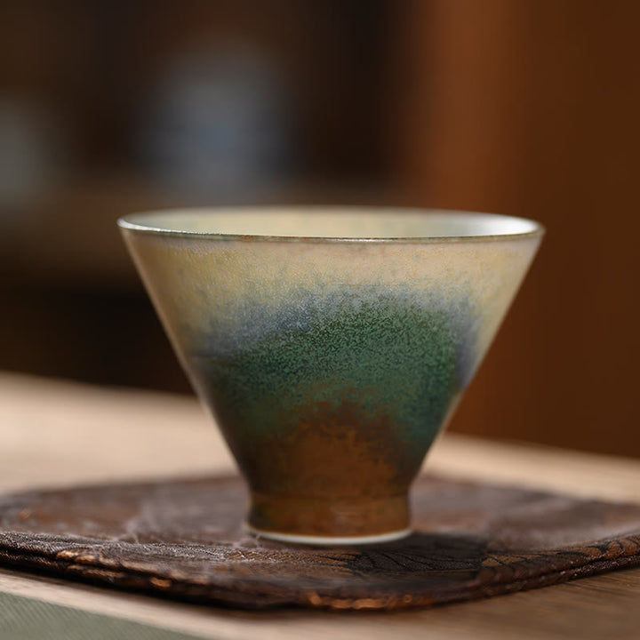 Buddha Stonesヴィンテージ炉変成窯磁器ティーカップカンフーティーカップ