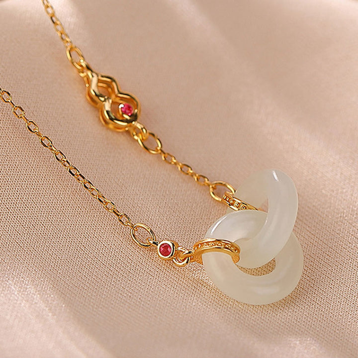 Buddha Stones925スターリングシルバー ラウンド翡翠 幸運繁栄ネックレスチェーンペンダント