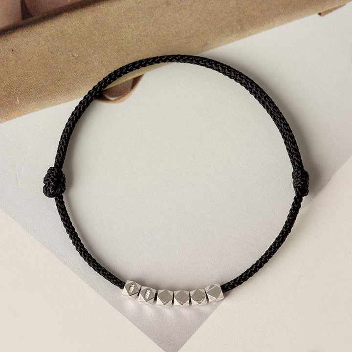 Buddha Stones925 スターリングシルバー レッドストリング ブレイドブレスレット アンクレット