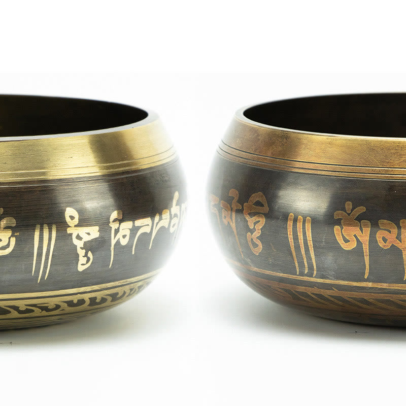 Buddha Stones チベット瞑想ボウル（癒しとマインドフルネス用）オーム・マニ・パドメ・フム・シンギングボウル - image 16