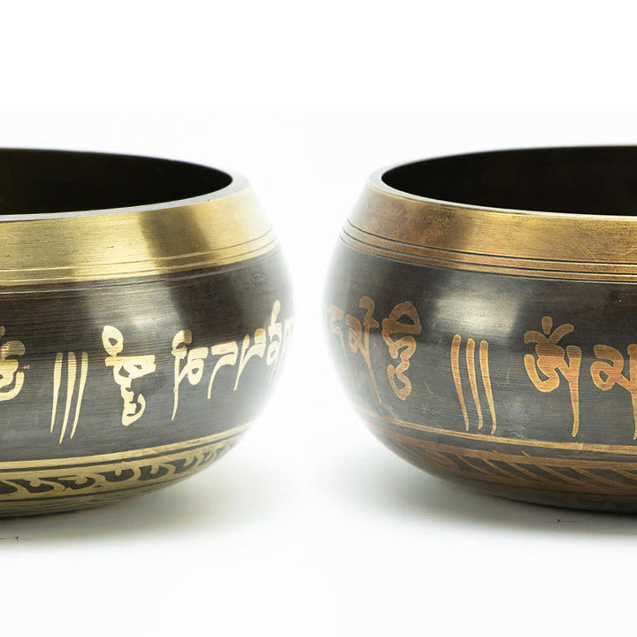 Buddha Stones チベット瞑想ボウル（癒しとマインドフルネス用）オーム・マニ・パドメ・フム・シンギングボウル - image 16