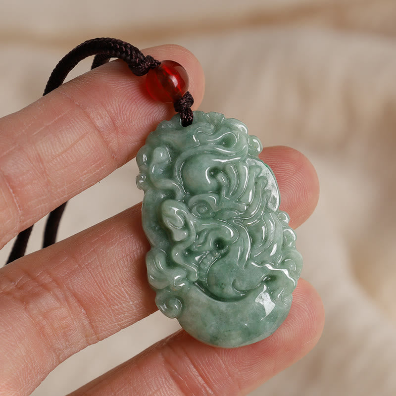 Buddha Stones天然翡翠12星座繁栄ネックレスペンダント - image 4