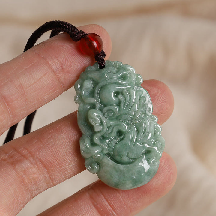 Buddha Stones天然翡翠12星座繁栄ネックレスペンダント - image 4