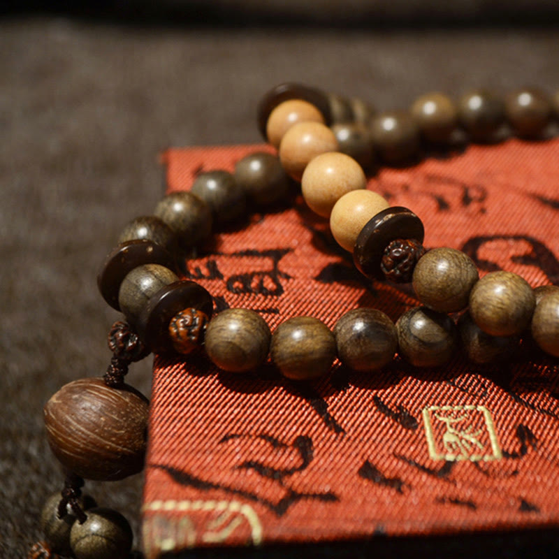 Buddha Stonesチベット白檀守護チャームMalaブレスレット