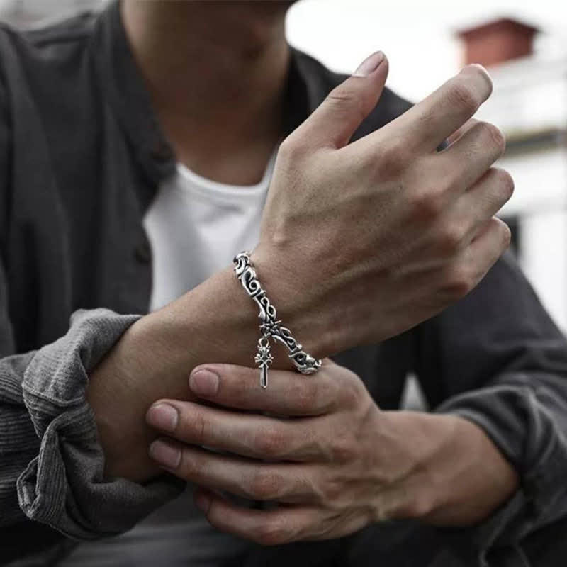 Buddha Stonesバイキングスタイルのねじれた編み模様の銅製バランスブレスレット
