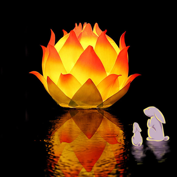Buddha StonesDIY蓮の花ドラゴンランタンタッセルランプ装飾